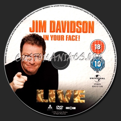 Jim Davidson: In Your Face! dvd label