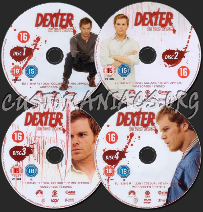 Dexter Season One dvd label