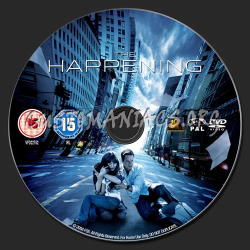 The Happening dvd label