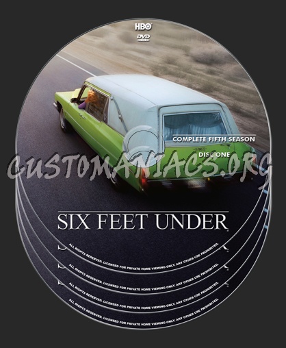 Six Feet Under Season 5 dvd label