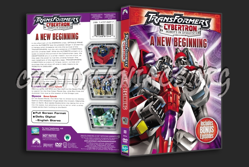 Transformers Cybertron Robots in Disguise A New Beginning dvd cover