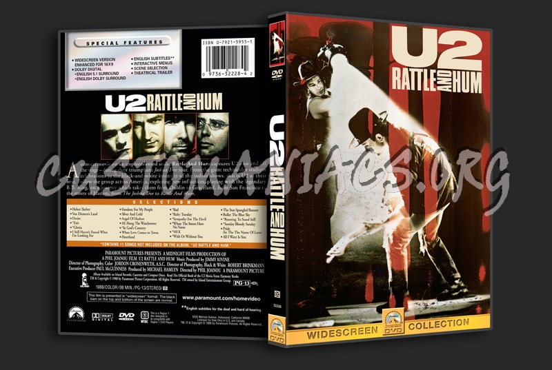 U2 Rattle and Hum dvd cover
