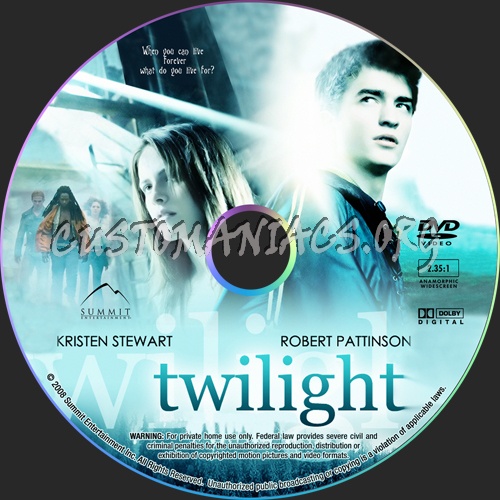 Twilight dvd label