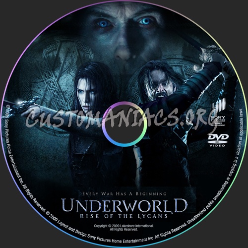 Underworld:Rise of the Lycans dvd label