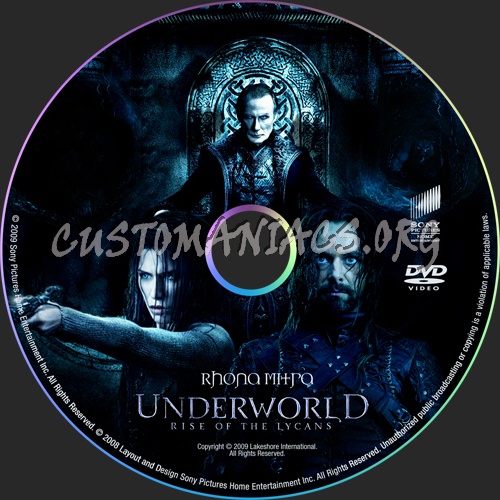 Underworld:Rise of the Lycans dvd label