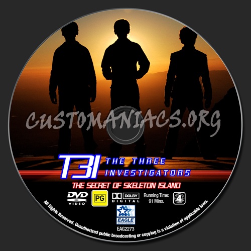 T3I - The Three Investigators In The Secret Of Skeleton Island dvd label