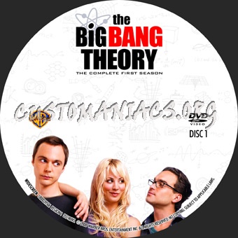 The Big Bang Theory Season 1 dvd label