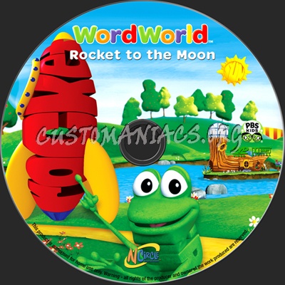 WordWorld Rocket to the Moon dvd label