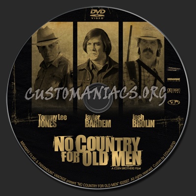 No Country for Old Men dvd label
