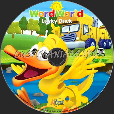 WordWorld Lucky Duck dvd label