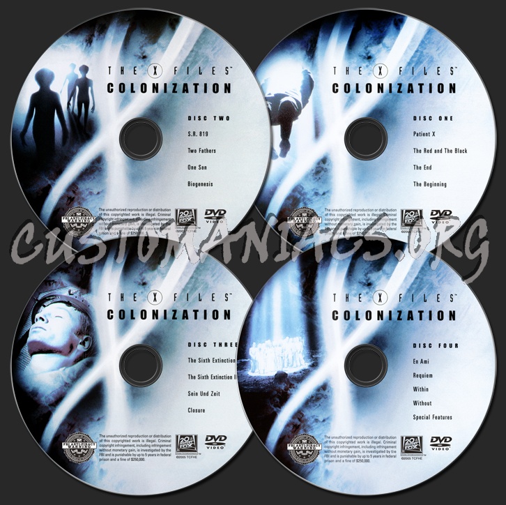 X-Files Mythology Vol 3 Colonization dvd label