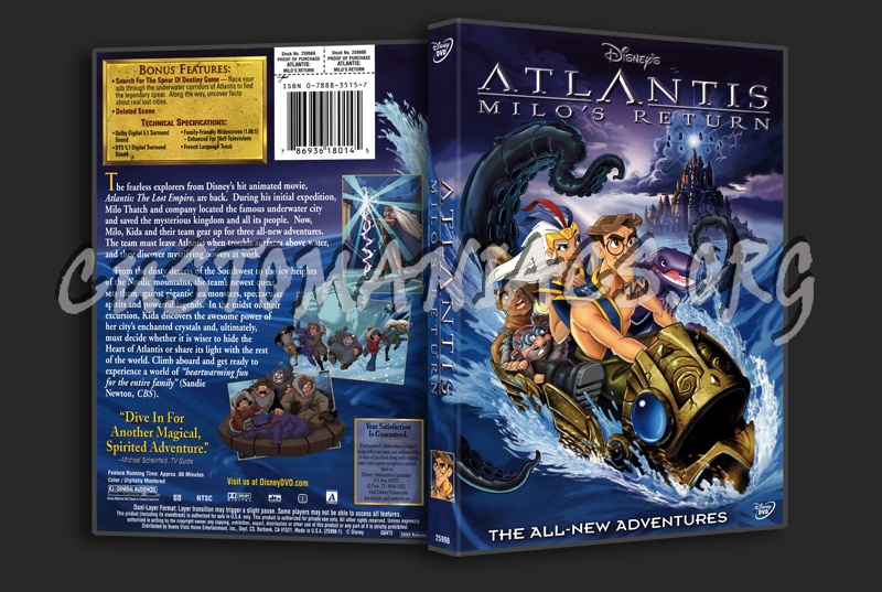 Atlantis Milo's Return dvd cover