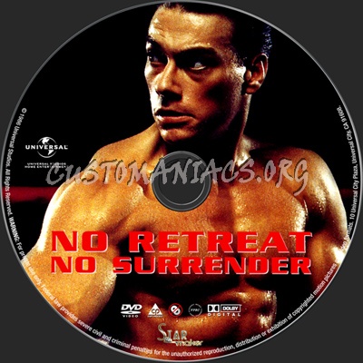 No Retreat, No Surrender dvd label