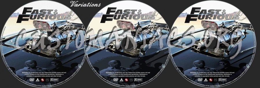 Fast & Furious 2009 dvd label