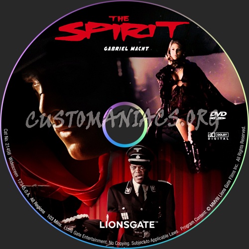 The Spirit dvd label