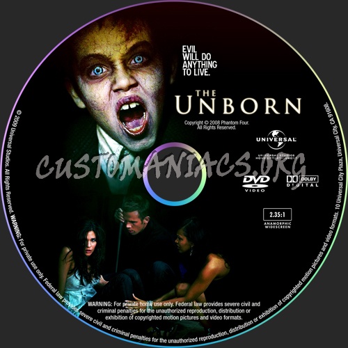 The Unborn dvd label
