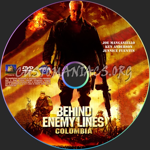 Behind Enemy Lines Colombia dvd label