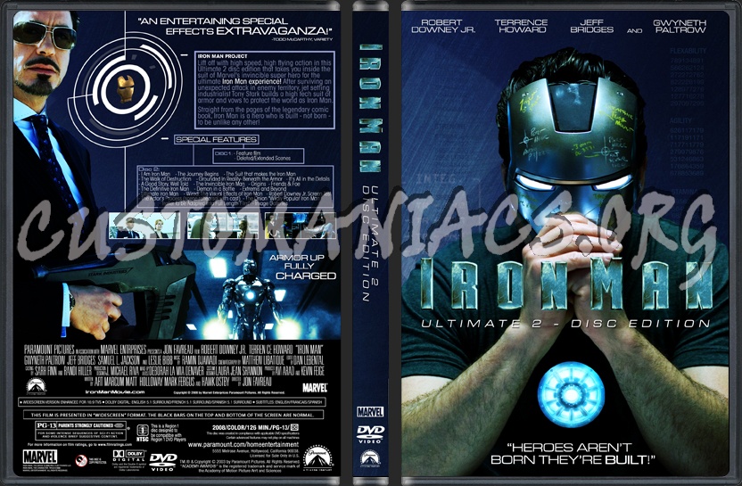 Iron Man 2 Disc Collectors Edition dvd cover