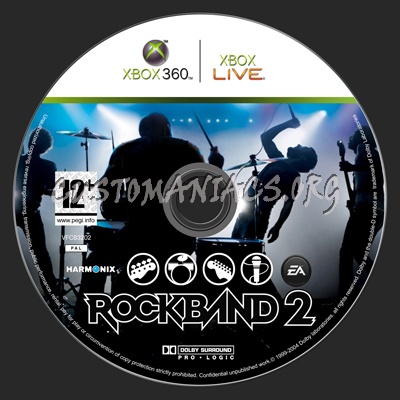 Rock Band 2 dvd label