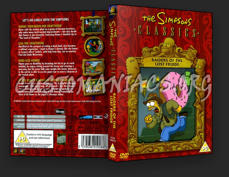 Simpsons - Raiders Of The Lost Fridge dvd cover