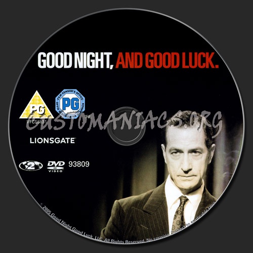 Good Night And Good Luck dvd label