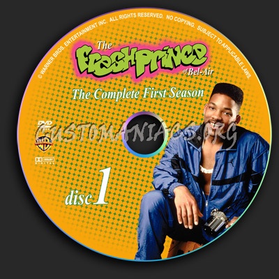 The Fresh Prince Of Bel-Air - Season 1,2,3,4,5,6 dvd label