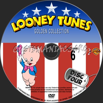 Looney Tunes Golden Collection Vol 6 dvd label