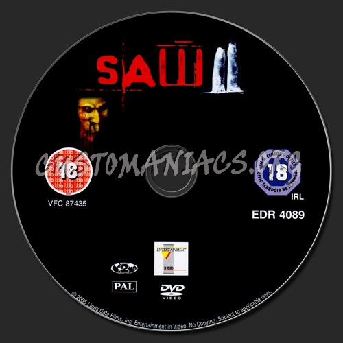 Saw II dvd label