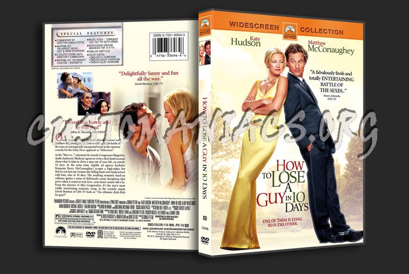 How To Lose A Guy In Ten Days dvd cover