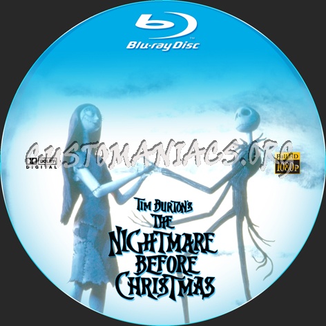 The Nightmare Before Christmas blu-ray label