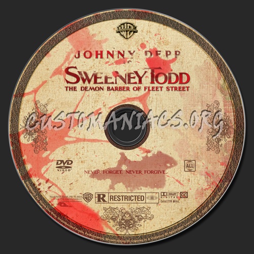 Sweeney Todd dvd label