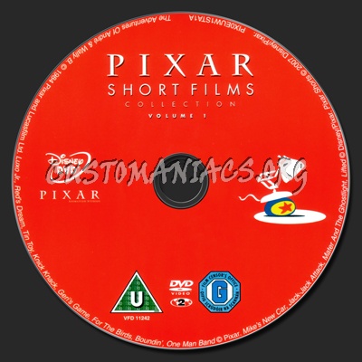 Pixar Short Films Collection: Volume 1 dvd label