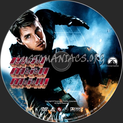 Mission Impossible Trilogy dvd label