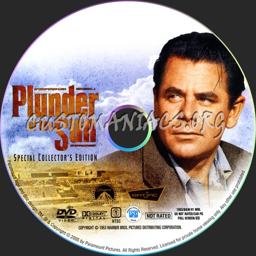 Plunder of the Sun dvd label