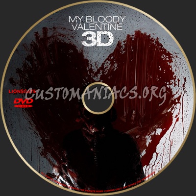 My Bloody Valentine 3D dvd label