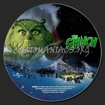 The Grinch dvd label