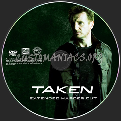 Taken dvd label