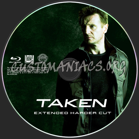 Taken dvd label