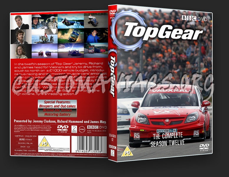 Top Gear Season Twelve dvd cover