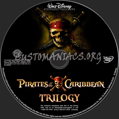 Pirates of the Caribbean Trilogy dvd label