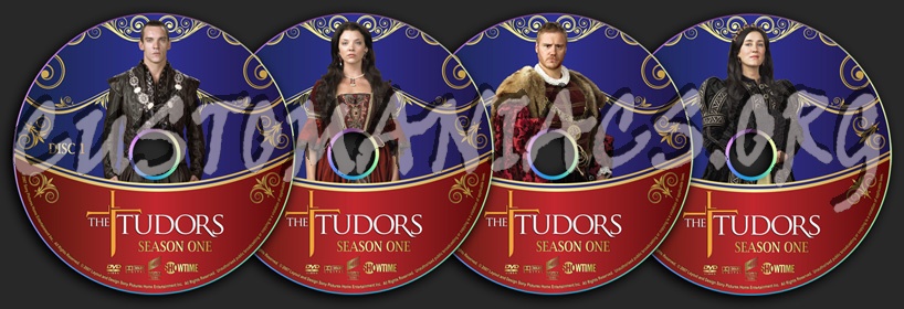 The Tudors - All Seasons dvd label