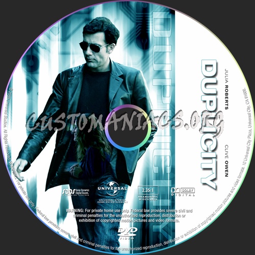 Duplicity dvd label