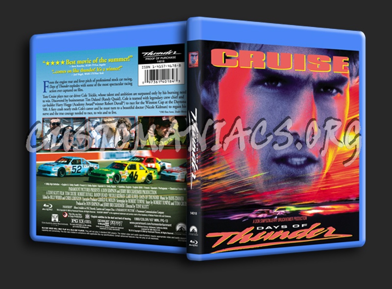 Days of Thunder blu-ray cover