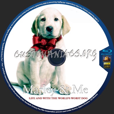 Marley & Me blu-ray label