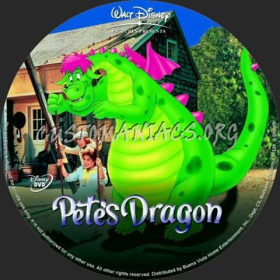 Pete's Dragon dvd label