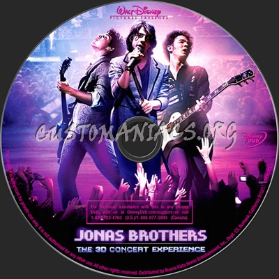 Jonas Brothers The 3D Concert Experience dvd label