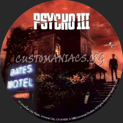 Psycho III dvd label