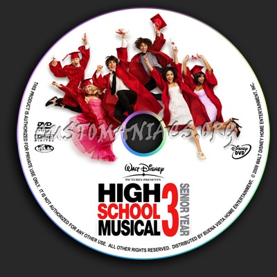 High School Musical 3 Senior Year dvd label