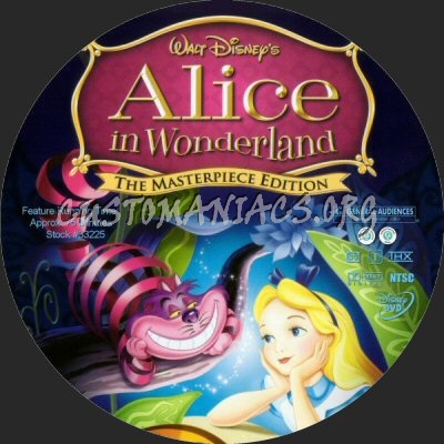 Alice In Wonderland dvd label