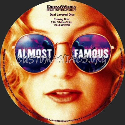 Almost Famous dvd label